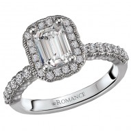 Halo Semi-Mount Diamond Ring