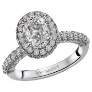 Halo Semi-Mount Diamond Ring
