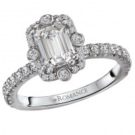 Halo Semi-Mount Diamond Ring