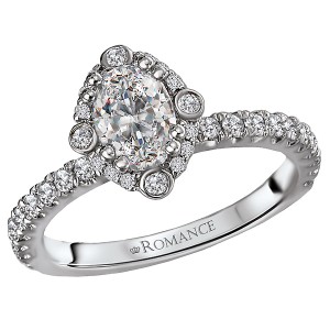 Halo Semi-Mount Diamond Ring