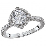 Halo Semi-Mount Diamond Ring