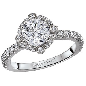 Halo Semi-Mount Diamond Ring