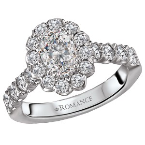 Halo Semi-Mount Diamond Ring