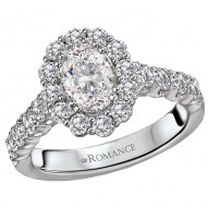 Halo Semi-Mount Diamond Ring