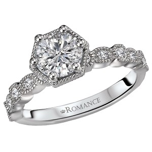 Halo Semi-Mount Diamond Ring
