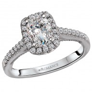 Halo Semi-Mount Diamond Ring