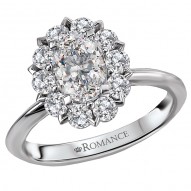 Halo Semi-Mount Diamond Ring