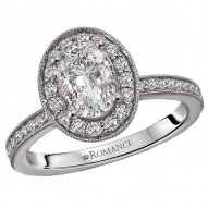 Halo Semi-Mount Diamond Ring