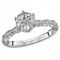 Halo Semi-Mount Diamond Ring