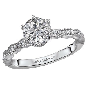 Halo Semi-Mount Diamond Ring