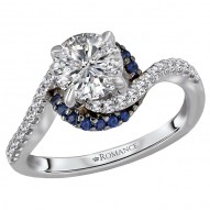 Halo Semi-Mount Diamond Ring