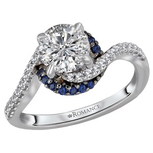 Halo Semi-Mount Diamond Ring