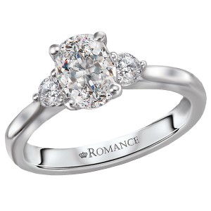 3 Stone Semi-Mount Diamond Ring