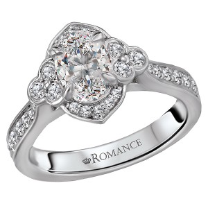 Halo Semi-Mount Diamond Ring