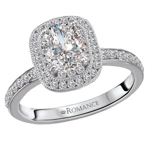 Halo Semi-Mount Diamond Ring
