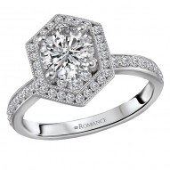 Halo Semi-Mount Diamond Ring