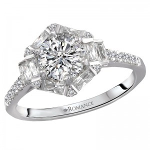 Halo Semi-Mount Diamond Ring