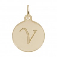 Petite Initial Disc - Script V