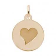 Petite Initial Disc - Heart