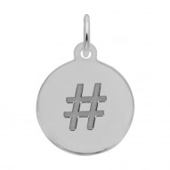 Petite Initial Disc - Hashtag/Pound Symbol