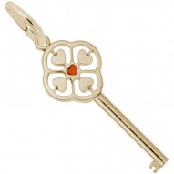 KEY LG 4 HEART RED CTR