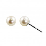 7mm Round Pearl Stud Earrings