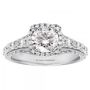 Round Diamond Vintage Engagement Ring