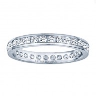 Etr704-14k White Gold Eternity Band