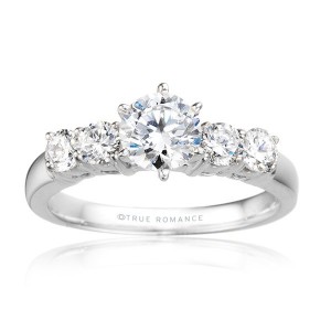 Me515-14k White Gold Engagement Ring From Nostalgic Collection