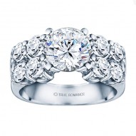 Rm1053-14k White Gold Classic Engagement Ring