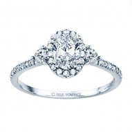 Rm1345v-14k White Gold Oval Cut Halo Diamond Engagement Ring
