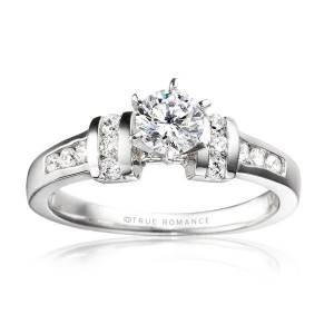Rm402-14k White Gold Engagement Ring From Nostalgic Collection