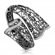 Antoinette Collection In Sterling Silver Cz.White Bangle