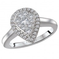 Radiance Halo Diamond Ring