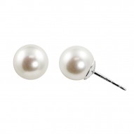 8mm Round Pearl Stud Earrings