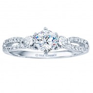 Rm1443-14k White Gold Infinity Engagement Ring