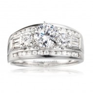 Rm426-14k White Gold Engagement Ring From Nostalgic Collection