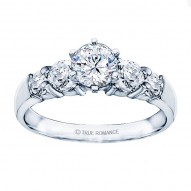Rm504-14k White Gold Classic Engagement Ring