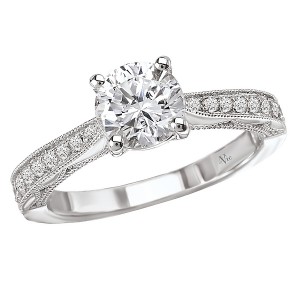 Semi-Mount Trellis Diamond Engagement Ring