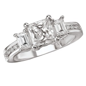 3-Stone Semi-mount Diamond Ring